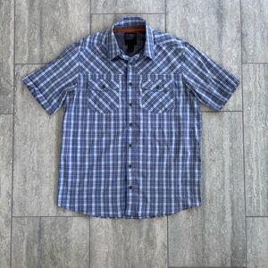 5.11 Tactical Men’s Covert Shirt Double Flex Style 71348 Size Medium Plaid Blue
